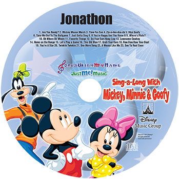 Sing Along With Mickey, Minnie and Goofy CD